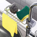 Stainless Steel Sink Sponge Holder – Hanging Faucet Rack for Kitchen & Bathroom